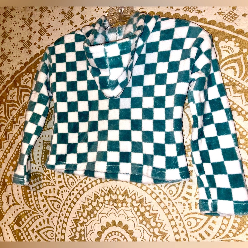 2-PIECES IN THIS SET, GIRLS GREEN & WHITE MATCHING HOODIE & PANTS, SIZE 7 - Picture 4 of 8